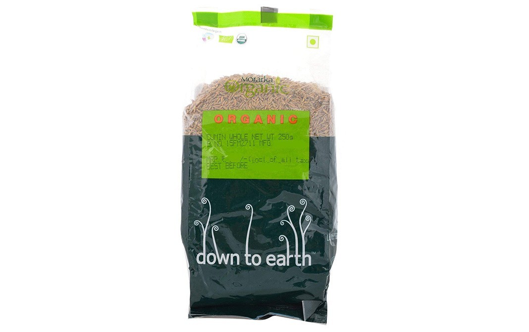 Down To Earth Organic Cumin Whole    Pack  250 grams